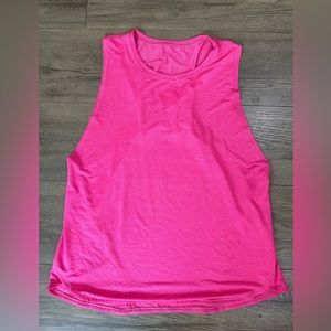 Lululemon size 8 hot pink striped athletic tank